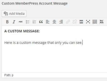 Custom Member Messages Admin View